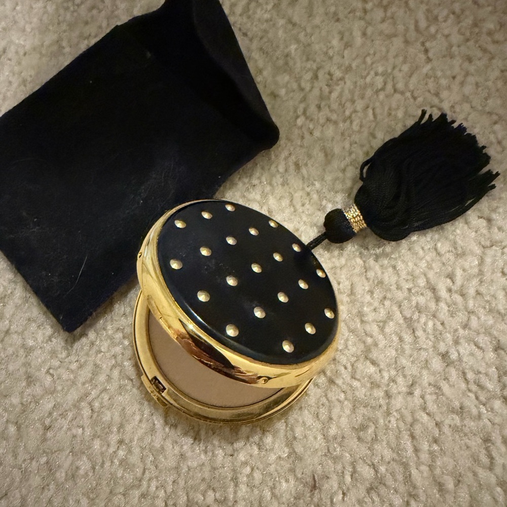 Lancome Black and Gold studded Polka Dot Compact Mirror